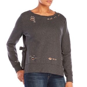 Romeo + Juliet Couture Distresses Sweater